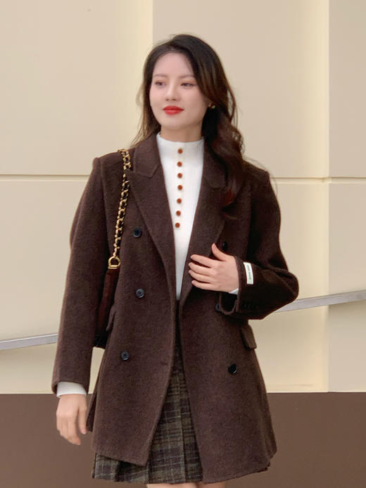 【百图lulu定制】【预售7天发】【一手长双面呢】随性 自在 羊毛双面呢大衣 商品图0