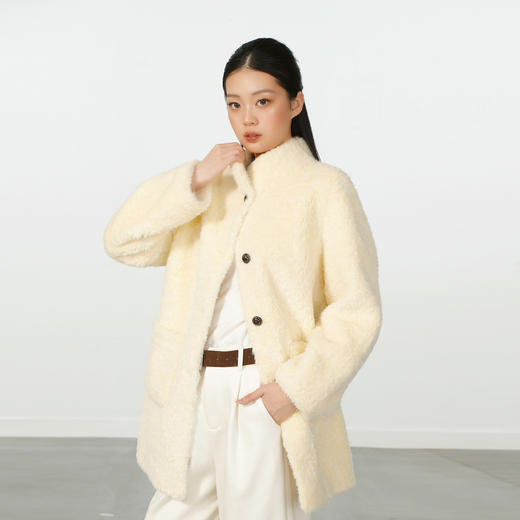 极简韩系中长皮毛一体外套-纪念日百货门店同款167746242 商品图0