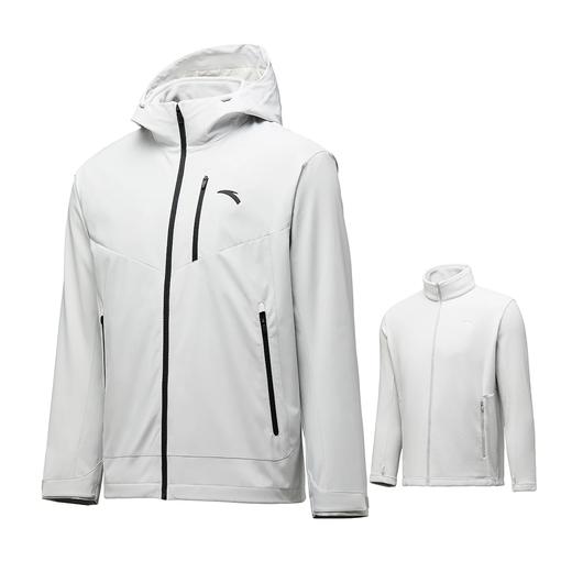 安踏春秋款三合一冲锋衣防风防泼水男女同款保暖加绒连帽运动外套452440208 商品图0