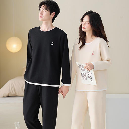 【MUMIANER牧棉儿--羊毛蚕丝情侣家居服套装】细腻柔顺软感织造 高密编织高暖度 宽松慵懒高弹力 商品图7