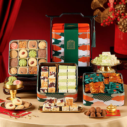 【福满吉年礼盒】皇家2025春节年货礼盒装中式糕点过年走亲戚送礼品新年高端点心团购949g 商品图2