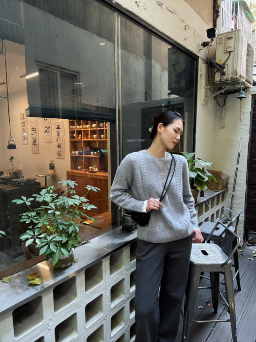 【复古羊绒】噢蜜ooomeooo麻花羊绒套头衫 商品图5
