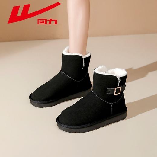 回力雪地靴女冬季2025新款加绒加厚保暖棉鞋公主风时尚短靴子女款 商品图9