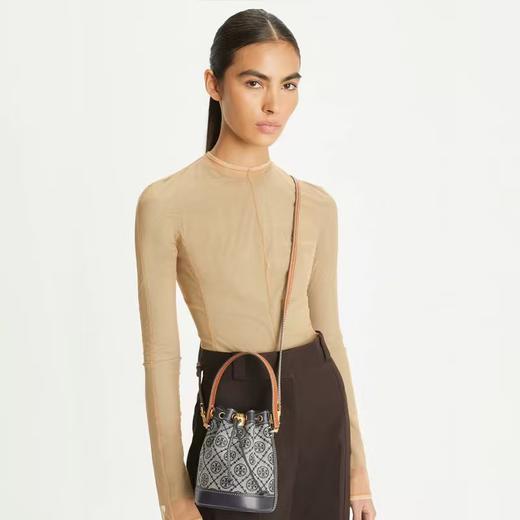 【特惠】【送礼盒礼袋】Tory Burch/汤丽柏琦女士时尚百搭单肩斜挎手提水桶包 商品图4