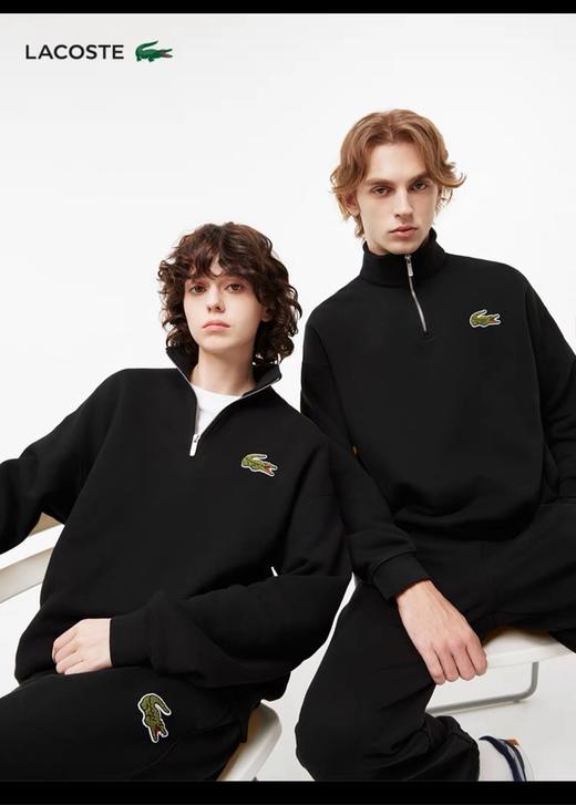 L.A.C 25法系小渔 秋冬加绒 情侣款半拉链毛圈卫衣 WY004 商品图1