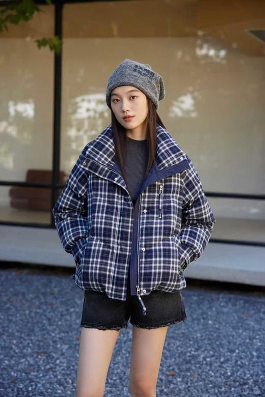 SZ6R23_绀蝶色_羽绒服_冬季_立领短款宽松面包服_高级女装_BERNIEELEN 伯妮斯茵 商品图1