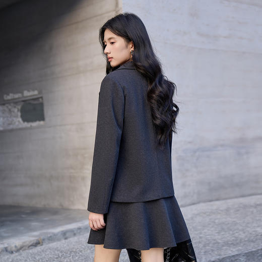奢姿大码女装2025冬季西装外套胖妹妹百搭职业装气质休闲西服上衣9954394361A 商品图3