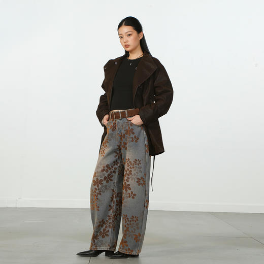 潮流百搭荒诞双面金丝绒款女裤-纪念日百货门店同款168145861 商品图1