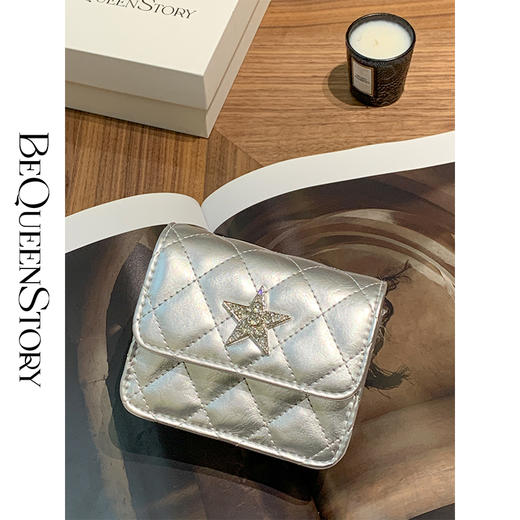 【年终福利，不退不换】  轻奢时尚百搭小香风菱格经典潮流链条斜跨单肩包 余潇潇配饰 商品图3