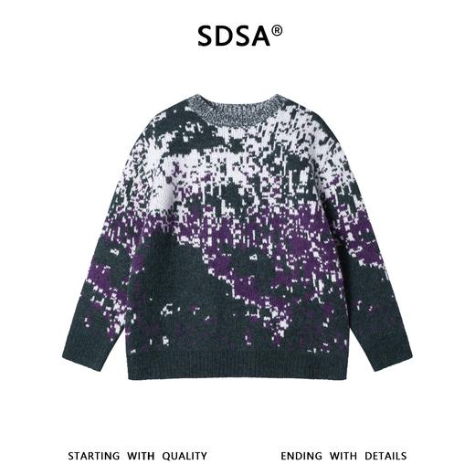 1449018SDSA男士秋冬新款痞帅男装潮牌撞色设计圆领毛衣慵懒风百搭时尚 商品图1