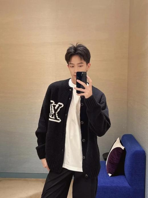 驴家  25FW 字母logo厚针嵌花针织开衫（DY） 商品图4