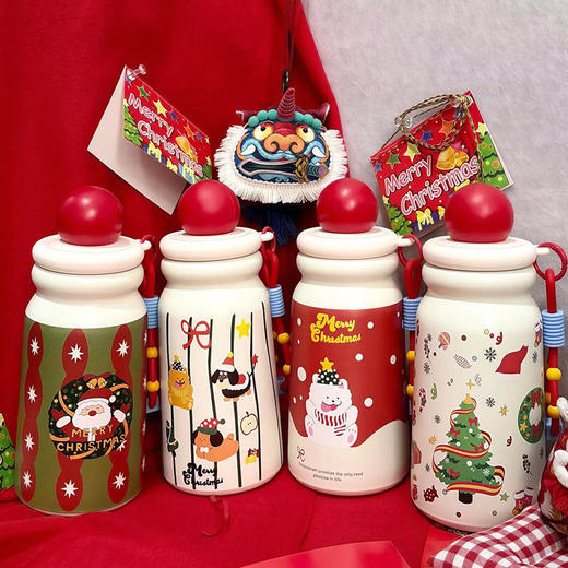 【保温锁冷品质安全❗️圣诞专属仪式感】圣诞新款不锈钢保温杯女高颜值便携泡茶吸管杯子户外便携水杯礼物。jb 商品图0