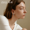 ZEGL真柳四叶草耳钉女轻奢高级新款老钱风耳环精致虎眼石秋冬耳饰 商品缩略图2