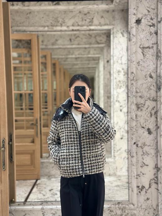 蒙口 25秋冬新款 粗花呢格纹羽绒外套(TM) 商品图5