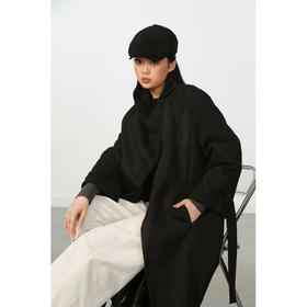 气质极简加绒麂皮翻领外套-纪念日百货门店同款168143700