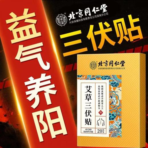 北京同仁堂艾草三伏贴(20贴/盒) 冬病夏治艾灸穴位贴成人儿童敷贴膏 商品图2
