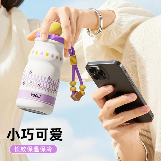 【萌趣图案小巧可爱❗️茶水分离保温锁冷】新款316不锈钢保温杯高颜值女学生随行杯吸管杯卡通可爱苹果杯。jb 商品图2