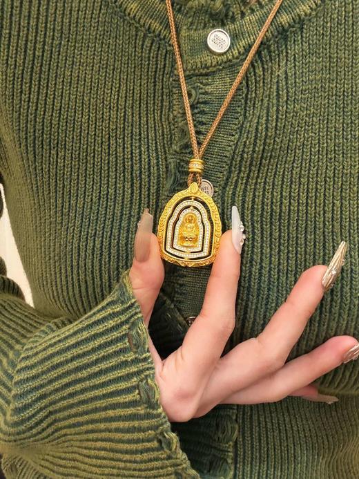 柳岩代言周大金品牌古法沙金转运毛衣链 商品图2