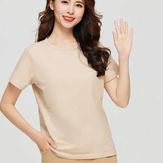 【素道】有机棉 带胸垫 短袖T恤 半袖 长袖T恤 白色/灰色/棕色 可降解 素道 敦煌天然有机彩棉织造 舒适安全健康 [漳州仓] 商品图9