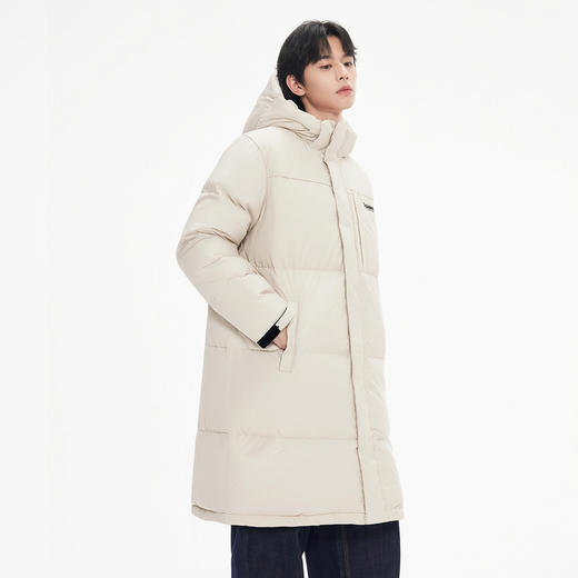 gxg.jeans男装 冬季中长款杏色连帽羽绒服J24XE114083 商品图2