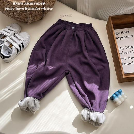 【保暖服饰 |吾家冬季山系儿童哈伦裤合集 】可穿至170码，立体裁剪，厚实锁暖，螺纹松紧脚口，舒适防风，加棉加厚款，暖软舒适内里亲肤，整体抗皱耐磨，简约百搭，男孩女孩都适合~ 商品图5
