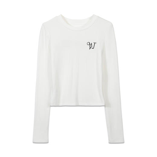 圆领基础极简磨毛字母T恤-纪念日百货门店同款168145836 商品图4