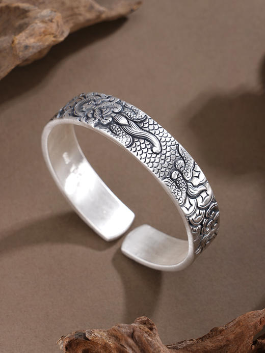 子佩集S999手工银【财源貔貅】手镯【55052252】原创设计 商品图1