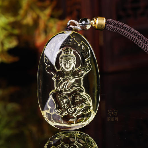 【普贤菩萨】黄水晶八大守护神坠   ZX2512010 商品图4