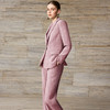 IWY/老钱风粉色丝绒西装套装女秋冬气质通勤职业装阔腿裤两件套J25CP266 商品缩略图4