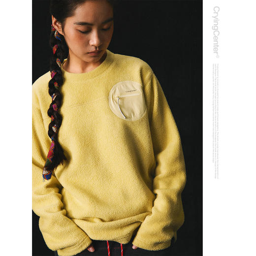 CryingCenter小圆盘抓绒宽松套头卫衣 男女款 哭喊中心 商品图2