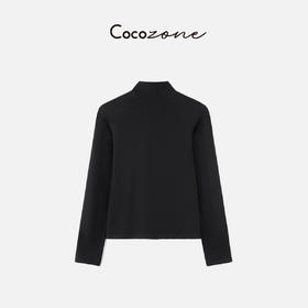 COCO ZONE 刘 一一 “十字花打底”莱赛尔混纺立领长袖T恤 CD1A1791