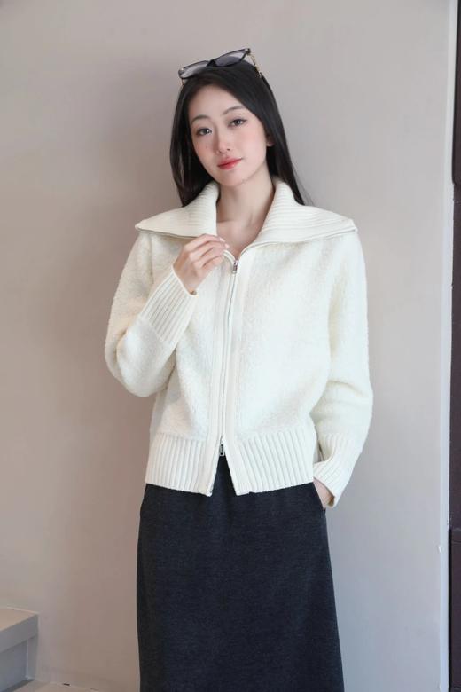 【米麻薯全羊毛加厚翻领开衫】可穿至140斤~独特圈圈纱工艺➕客供澳洲进口100%美丽诺羊毛，更轻盈更柔软~上身慵懒随性，百搭不挑人WD 商品图4