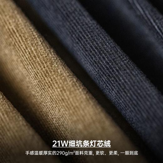 马登工装美式复古双膝灯芯绒伐木裤条绒直筒保暖卡其色休闲裤男冬 商品图2