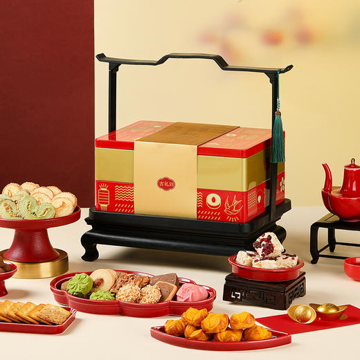 【大吉瑞彩礼盒】悠享时曲奇巧克力糕点礼盒高端集锦礼物团购送礼年货礼品800g 商品图1