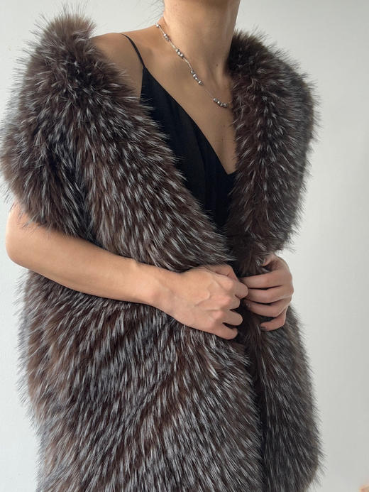 Running Closet｜环保毛长款马甲 [ 棕 仿皮草 ] 【LCM】 商品图2