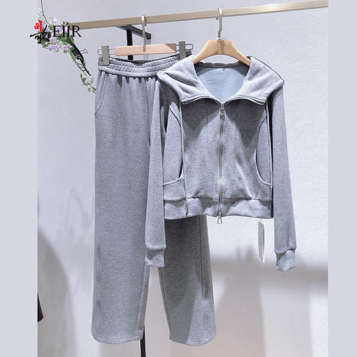 司歌休闲运动套装减龄拉链连帽两件套TO92G783 商品图0