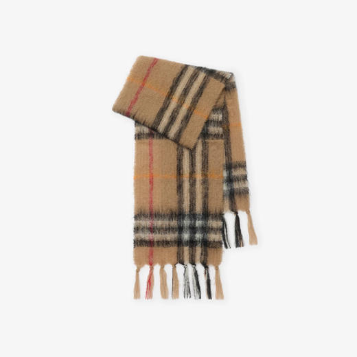 BURBERRY 巴宝莉 女士格纹马海毛羊毛围巾 格子 8112967 B9719 商品图0
