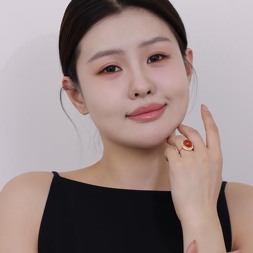 【挚友限定】重工镶 | 果冻红南红&钻石戒指 商品图6