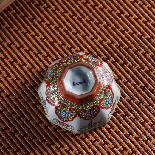 问鼎汝瓷天青/老款/直口八方杯（珐琅彩） 商品图3