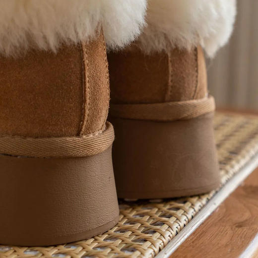 PLAT BASE ·真皮羊毛雪地靴｜明星同款！真皮+羊毛，保暖又时髦，厚底秒拉腿长！ 商品图7