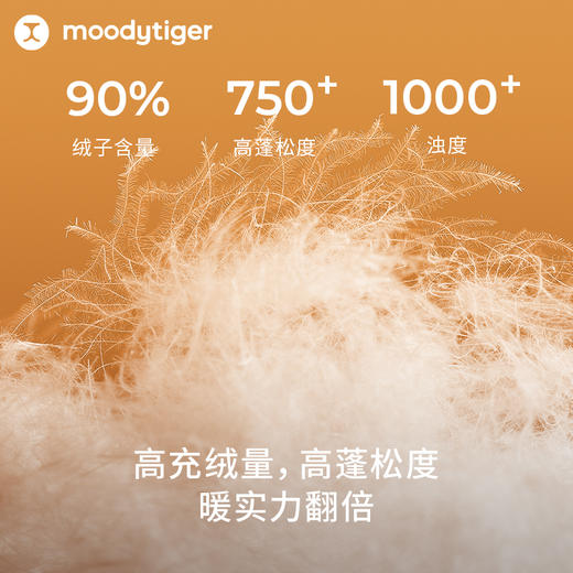 moodytiger儿童羽绒服冬三层护暖防风无氟拒水中长款44510702-DR 商品图3