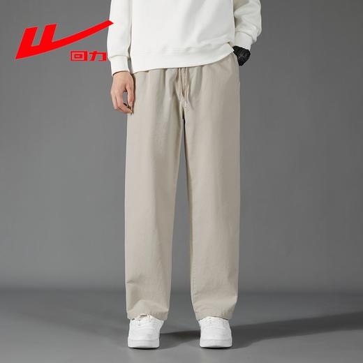 回力裤子男款垂感休闲裤工装裤宽松纯棉运动长裤夏季纯色直筒裤子 商品图4