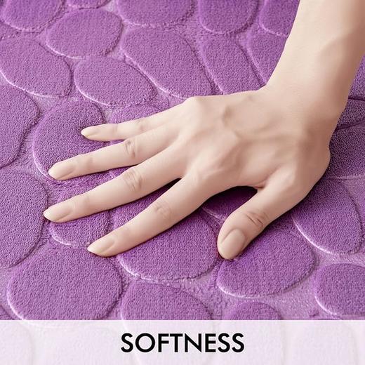 美国 Baahrnom珊瑚绒浴室垫套装 地毯三件套+浴帘 商品图1