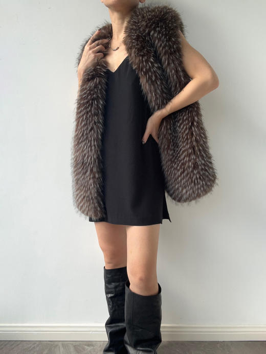 Running Closet｜环保毛长款马甲 [ 棕 仿皮草 ] 【LCM】 商品图5