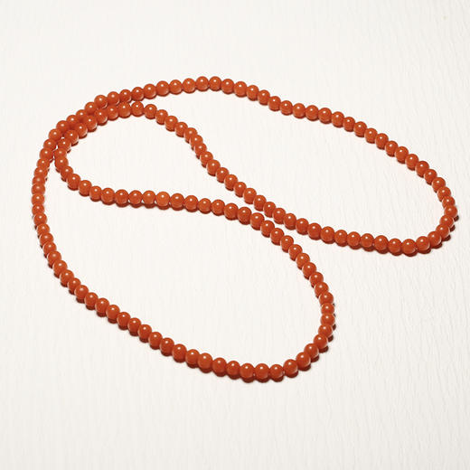 【挚友限定】满色肉柿子红保山南红多圈珠链 商品图2