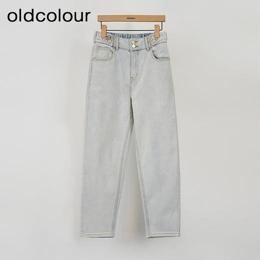 oldcolour欧珂春秋季简约休闲纯色水洗牛仔长裤女BR13112235 商品图5