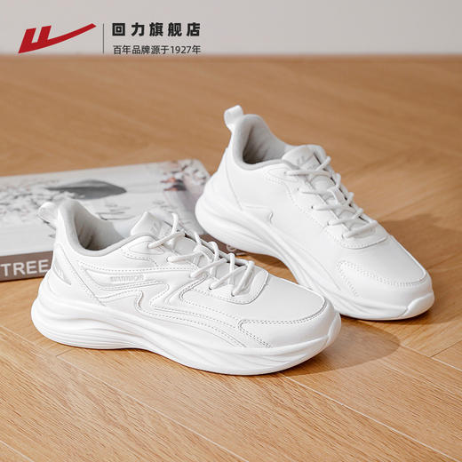 回力女鞋运动鞋2025冬季新款防泼水加绒棉鞋保暖皮面休闲跑步鞋子 商品图3