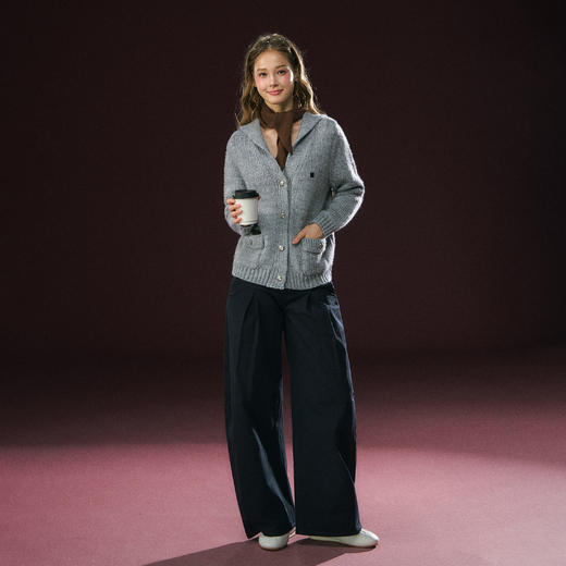 Ariseism 美式复古设计感开衫毛衣女秋冬新款修身上衣 商品图3