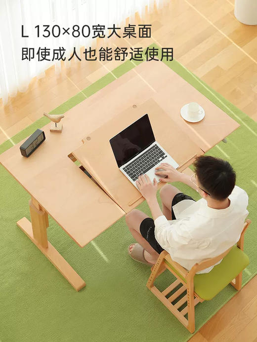 Faroro儿童学习桌小学生书桌可升降桌子实木写字桌家用课桌椅套装 三年质保  拆封后不支持七天无理由退货 商品图0