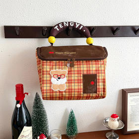 可爱格纹小狗便捷式化妆包-纪念日百货门店同款168543228